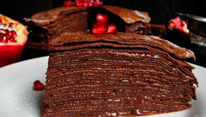 блинный шоколадный торт