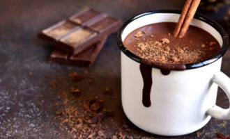 горячий шоколад с корицей